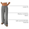 image:imageRoseSeek Womens Drawstring Waist Straight Streetwear Long Wide Leg Pants Casual Loose Baggy Workout Long Fall SweatpantsDeep Grey