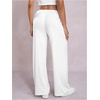 image:imageRoseSeek Womens Drawstring Waist Straight Streetwear Long Wide Leg Pants Casual Loose Baggy Workout Long Fall SweatpantsLight White