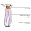 image:imageRoseSeek Womens Drawstring Waist Straight Streetwear Long Wide Leg Pants Casual Loose Baggy Workout Long Fall SweatpantsMauve Purple
