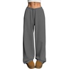image:imageRoseSeek Womens Drawstring Waist Straight Streetwear Long Wide Leg Pants Casual Loose Baggy Workout Long Fall SweatpantsMedium Grey