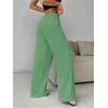 image:imageRoseSeek Womens Drawstring Waist Straight Streetwear Long Wide Leg Pants Casual Loose Baggy Workout Long Fall SweatpantsMint Green