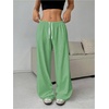 image:imageRoseSeek Womens Drawstring Waist Straight Streetwear Long Wide Leg Pants Casual Loose Baggy Workout Long Fall SweatpantsMint Green