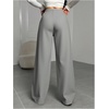 image:imageRoseSeek Womens Drawstring Waist Straight Streetwear Long Wide Leg Pants Casual Loose Baggy Workout Long Fall SweatpantsMix Grey