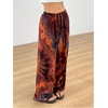 image:imageRoseSeek Womens Drawstring Waist Straight Streetwear Long Wide Leg Pants Casual Loose Baggy Workout Long Fall SweatpantsOrange Black
