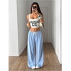 image:imageRoseSeek Womens Drawstring Waist Straight Streetwear Long Wide Leg Pants Casual Loose Baggy Workout Long Fall SweatpantsSolid Blue