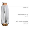 image:imageRoseSeek Womens Drawstring Waist Straight Streetwear Long Wide Leg Pants Casual Loose Baggy Workout Long Fall SweatpantsSweatpant Pure Light Grey