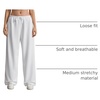 image:imageRoseSeek Womens Drawstring Waist Straight Streetwear Long Wide Leg Pants Casual Loose Baggy Workout Long Fall SweatpantsSweatpant White and Pink