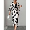 image:imageRoseSeek Womens Elegant Graphic Twist Front Dress 34 Ruffle Sleeve Silky Maxi Dress Bodycon Cocktail Dresses with SlitApricot