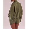 image:imageRoseSeek Womens Elegant Mini Shorts Dressy Casual Office Work Summer Shorts with PocketsArmy Green