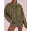 image:imageRoseSeek Womens Elegant Mini Shorts Dressy Casual Office Work Summer Shorts with PocketsArmy Green