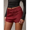 image:imageRoseSeek Womens Elegant Mini Shorts Dressy Casual Office Work Summer Shorts with PocketsBurgundy