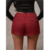 image:imageRoseSeek Womens Elegant Mini Shorts Dressy Casual Office Work Summer Shorts with PocketsBurgundy