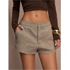 image:imageRoseSeek Womens Elegant Mini Shorts Dressy Casual Office Work Summer Shorts with PocketsCoffee Brown