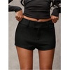 image:imageRoseSeek Womens Elegant Mini Shorts Dressy Casual Office Work Summer Shorts with PocketsPure Black