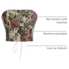 image:imageRoseSeek Womens Floral Embroidery Strapless Tube Top Lace Up Y2K Corset Crop TopsMulticolor