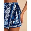 image:imageRoseSeek Womens Floral Graphic Skirt Shorts Drawstring Waist Tropical Boho Wrap SkortsBlue