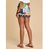 image:imageRoseSeek Womens Floral Graphic Skirt Shorts Drawstring Waist Tropical Boho Wrap SkortsBlue and Green
