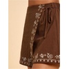 image:imageRoseSeek Womens Floral Graphic Skirt Shorts Drawstring Waist Tropical Boho Wrap SkortsBrown