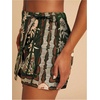 image:imageRoseSeek Womens Floral Graphic Skirt Shorts Drawstring Waist Tropical Boho Wrap SkortsDark Green