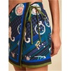 image:imageRoseSeek Womens Floral Graphic Skirt Shorts Drawstring Waist Tropical Boho Wrap SkortsDeep Blue
