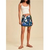 image:imageRoseSeek Womens Floral Graphic Skirt Shorts Drawstring Waist Tropical Boho Wrap SkortsDeep Blue