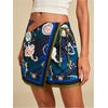 image:imageRoseSeek Womens Floral Graphic Skirt Shorts Drawstring Waist Tropical Boho Wrap SkortsDeep Blue