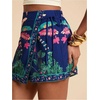 image:imageRoseSeek Womens Floral Graphic Skirt Shorts Drawstring Waist Tropical Boho Wrap SkortsMulticolor Floral