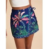 image:imageRoseSeek Womens Floral Graphic Skirt Shorts Drawstring Waist Tropical Boho Wrap SkortsMulticolor Floral