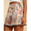 image:imageRoseSeek Womens Floral Graphic Skirt Shorts Drawstring Waist Tropical Boho Wrap SkortsMulticolor Khaki