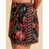 image:imageRoseSeek Womens Floral Graphic Skirt Shorts Drawstring Waist Tropical Boho Wrap SkortsMulticolor Red