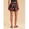image:imageRoseSeek Womens Floral Graphic Skirt Shorts Drawstring Waist Tropical Boho Wrap SkortsMulticolor Red