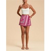 image:imageRoseSeek Womens Floral Graphic Skirt Shorts Drawstring Waist Tropical Boho Wrap SkortsPink