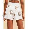 image:imageRoseSeek Womens Floral Graphic Skirt Shorts Drawstring Waist Tropical Boho Wrap SkortsWhite