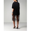 image:imageRoseSeek Womens Floral Lace Sheer Wedding Guest Dress Elegant Short Sleeve Crew Neck Midi DressesBlack