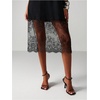 image:imageRoseSeek Womens Floral Lace Sheer Wedding Guest Dress Elegant Short Sleeve Crew Neck Midi DressesBlack