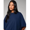 image:imageRoseSeek Womens Floral Lace Sheer Wedding Guest Dress Elegant Short Sleeve Crew Neck Midi DressesDeep Blue