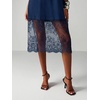image:imageRoseSeek Womens Floral Lace Sheer Wedding Guest Dress Elegant Short Sleeve Crew Neck Midi DressesDeep Blue