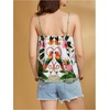 image:imageRoseSeek Womens Floral Tropical Boho Tank Tops Spaghetti Strap Summer Tops Beach Vacation Outfits CamisoleLight Green