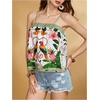 image:imageRoseSeek Womens Floral Tropical Boho Tank Tops Spaghetti Strap Summer Tops Beach Vacation Outfits CamisoleLight Green