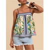 image:imageRoseSeek Womens Floral Tropical Boho Tank Tops Spaghetti Strap Summer Tops Beach Vacation Outfits CamisoleMulticolor