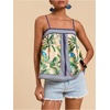 image:imageRoseSeek Womens Floral Tropical Boho Tank Tops Spaghetti Strap Summer Tops Beach Vacation Outfits CamisoleMulticolor