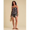 image:imageRoseSeek Womens Floral Tropical Boho Tank Tops Spaghetti Strap Summer Tops Beach Vacation Outfits CamisoleMulticolor Black