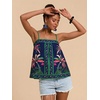 image:imageRoseSeek Womens Floral Tropical Boho Tank Tops Spaghetti Strap Summer Tops Beach Vacation Outfits CamisoleMulticolor Green