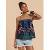 image:imageRoseSeek Womens Floral Tropical Boho Tank Tops Spaghetti Strap Summer Tops Beach Vacation Outfits CamisoleMulticolor Green