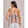 image:imageRoseSeek Womens Floral Tropical Boho Tank Tops Spaghetti Strap Summer Tops Beach Vacation Outfits CamisoleMulticoloured