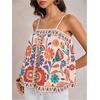 image:imageRoseSeek Womens Floral Tropical Boho Tank Tops Spaghetti Strap Summer Tops Beach Vacation Outfits CamisoleMulticoloured