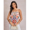 image:imageRoseSeek Womens Floral Tropical Boho Tank Tops Spaghetti Strap Summer Tops Beach Vacation Outfits CamisoleMulticoloured
