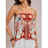 image:imageRoseSeek Womens Floral Tropical Boho Tank Tops Spaghetti Strap Summer Tops Beach Vacation Outfits CamisoleRed Multicolor