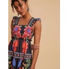 image:imageRoseSeek Womens Floral Tropical Graphic Short Dress Boho Ruffle Hem Sleeveless Vacation Tank DressBlack and Red