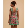 image:imageRoseSeek Womens Floral Tropical Graphic Short Dress Boho Ruffle Hem Sleeveless Vacation Tank DressGreen
